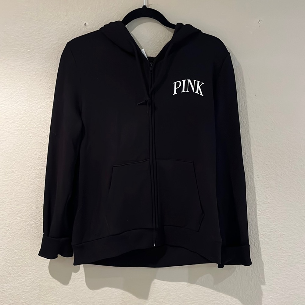 COPY - NEW w/ tags Black PINK zippered sweatshirt.